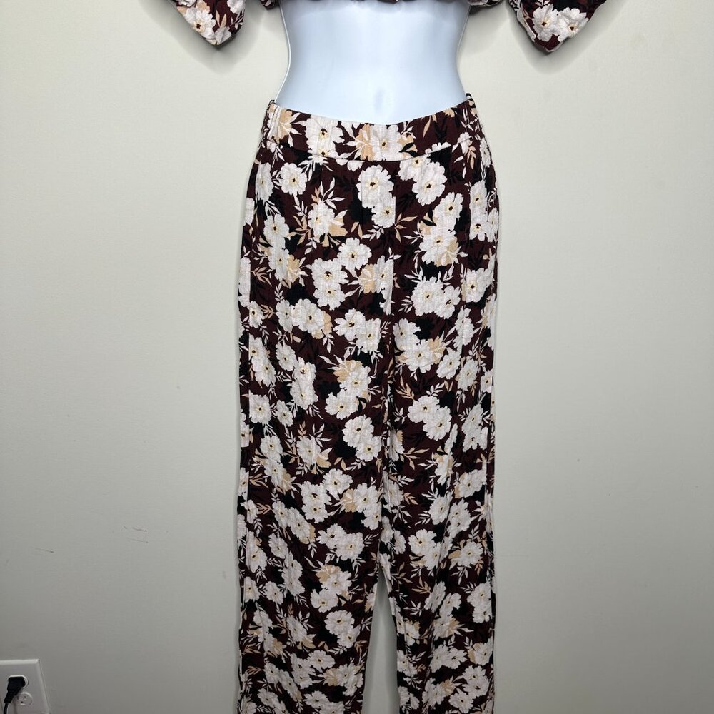MinkPink Maya Floral Cropped Top & Pant Matching Set Women's XS - Picture 4 of 10